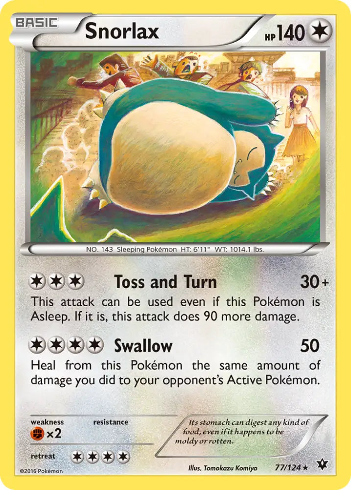 Snorlax (77/124) [XY: Fates Collide] - Pokemon Single