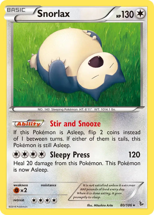 Snorlax (80/106) [XY: Flashfire] - Pokemon Single