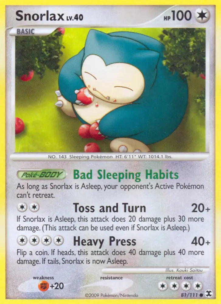 Snorlax (81/111) [Platinum: Rising Rivals] - Pokemon Single