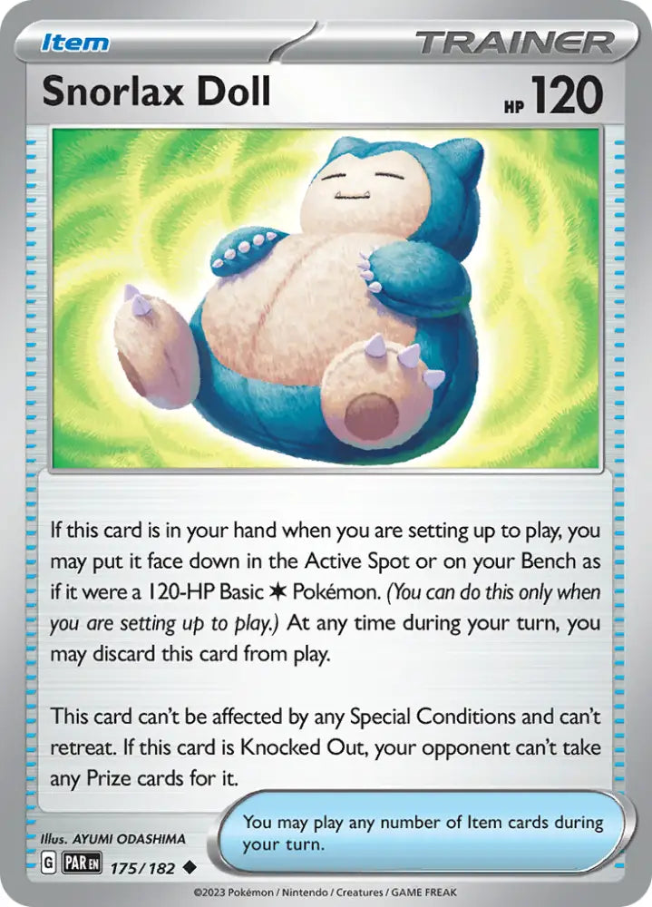 Snorlax Doll (175/182) [Scarlet & Violet: Paradox Rift] - Pokemon Single