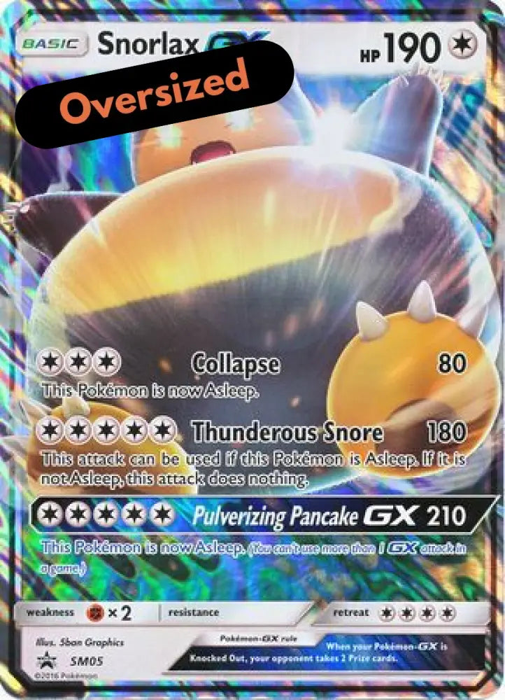 Snorlax GX (SM05) (Jumbo Card) [Sun & Moon: Black Star Promos] - Pokemon Single