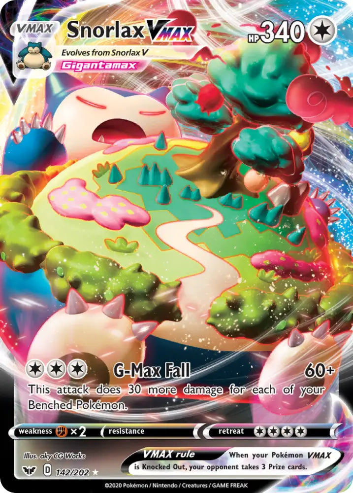 Snorlax VMAX (142/202) [Sword & Shield: Base Set] - Pokemon Single