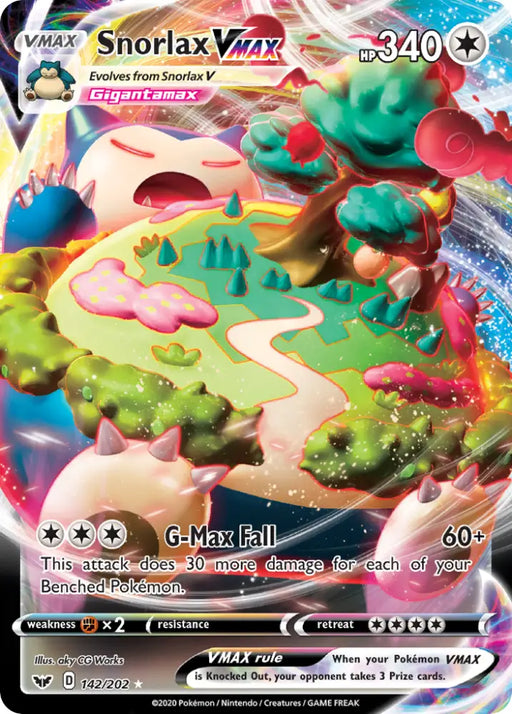 Snorlax VMAX (142/202) [Sword & Shield: Base Set] - Pokemon Single