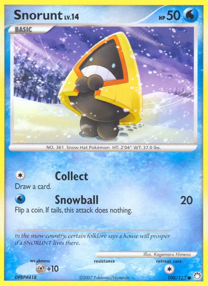 Snorunt (100/123) [Diamond & Pearl: Mysterious Treasures] - Pokemon Single