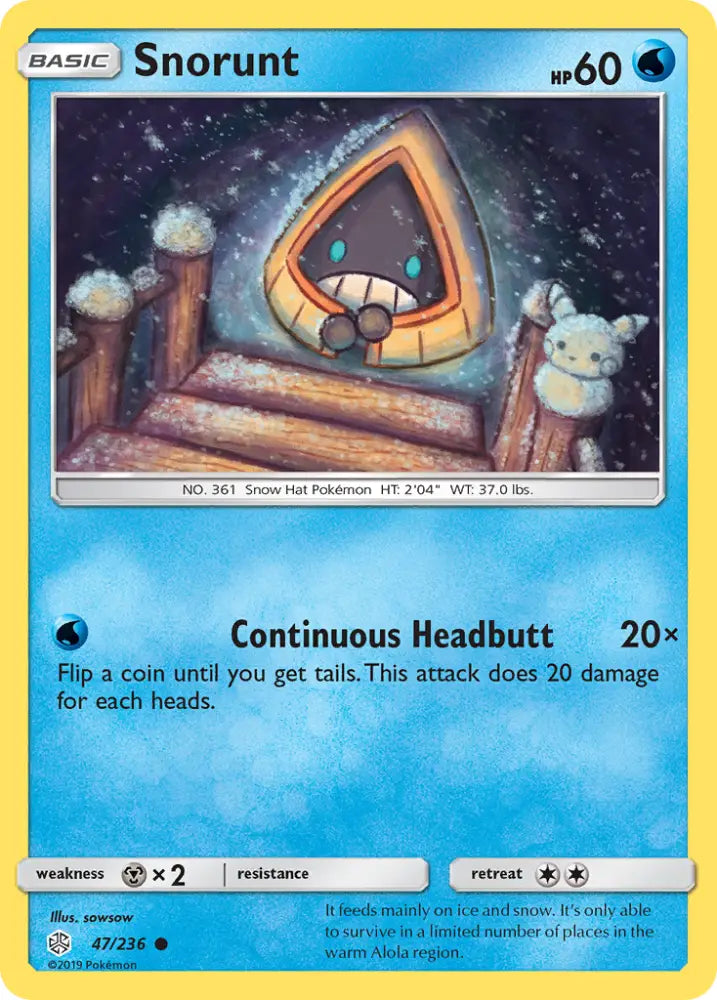 Snorunt (47/236) [Sun & Moon: Cosmic Eclipse] - Pokemon Single