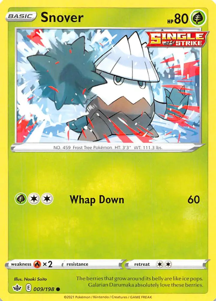 Snover (009/198) [Sword & Shield: Chilling Reign] - Pokemon Single
