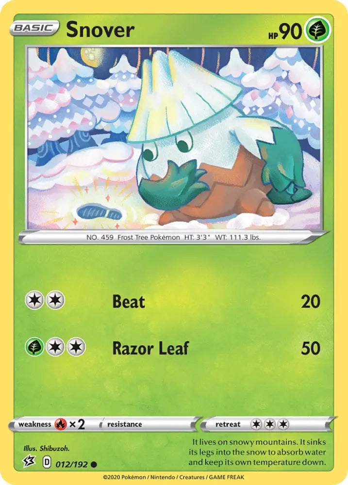 Snover (012/192) [Sword & Shield: Rebel Clash] - Pokemon Single