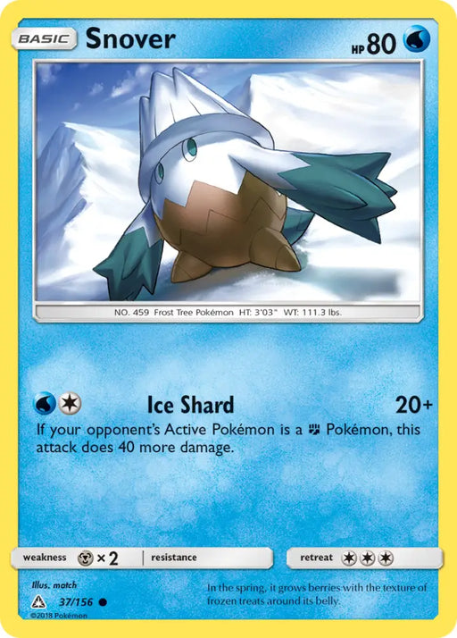 Snover (37/156) [Sun & Moon: Ultra Prism] - Pokemon Single