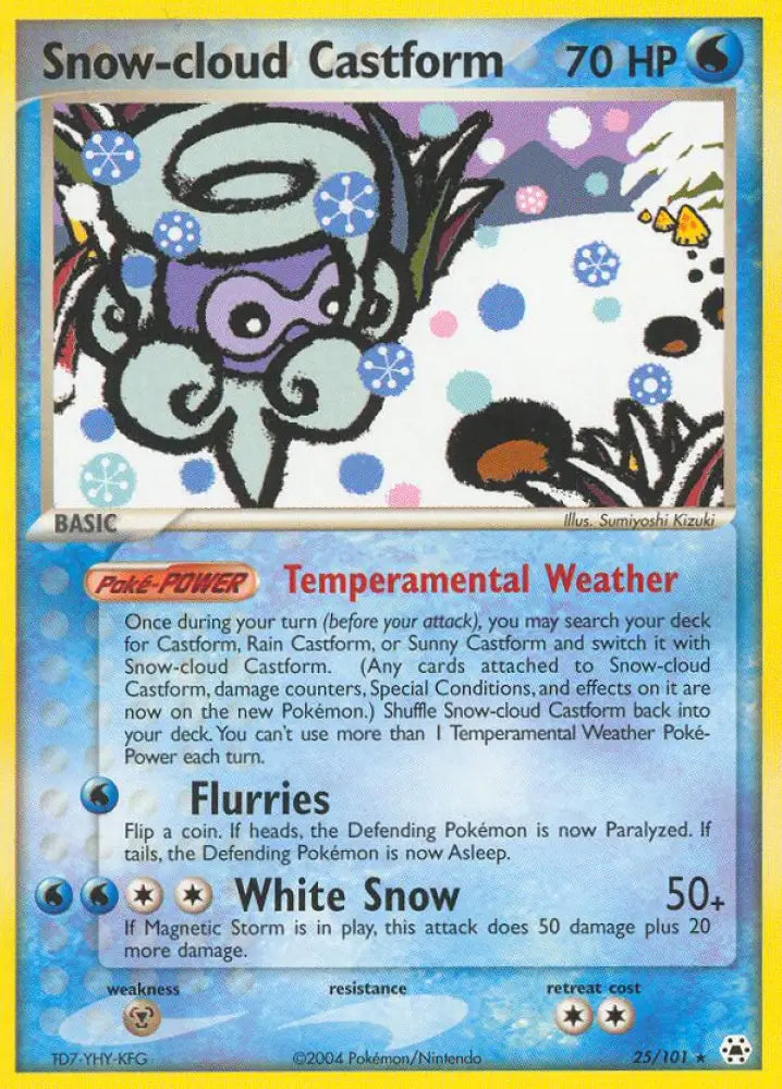 Snow-cloud Castform (25/101) [EX: Hidden Legends] - Pokemon Single