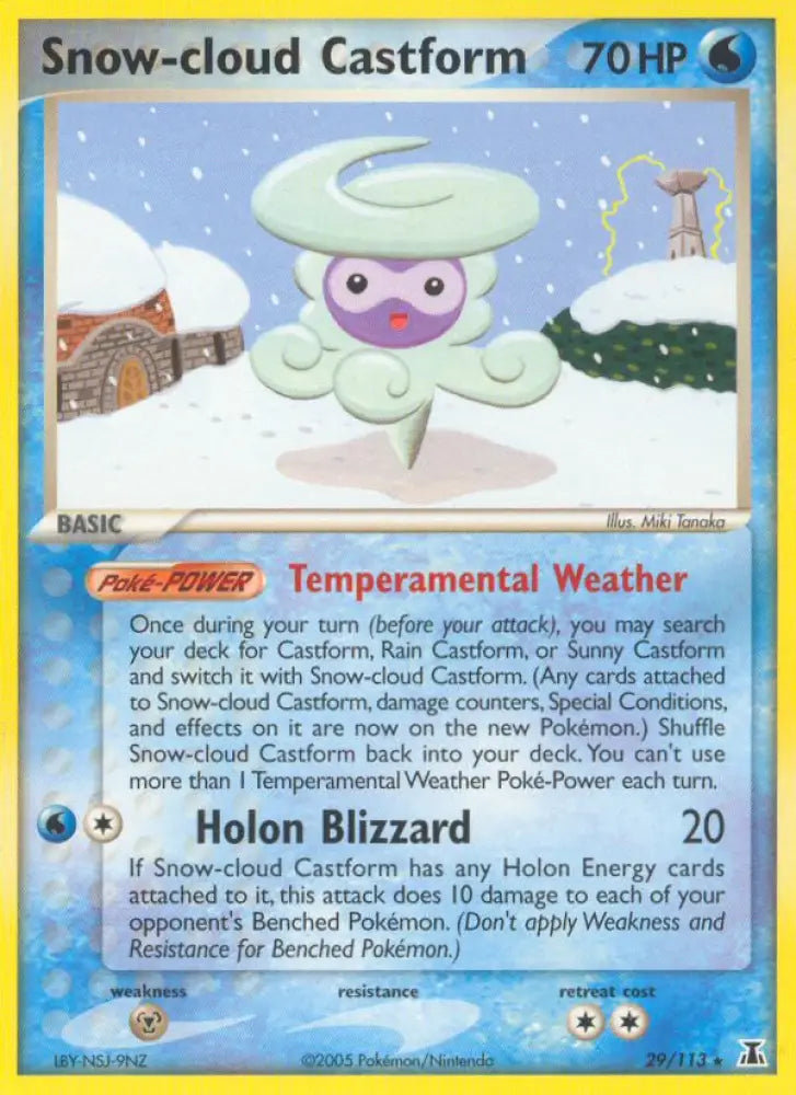 Snow-cloud Castform (29/113) [EX: Delta Species] - Pokemon Single