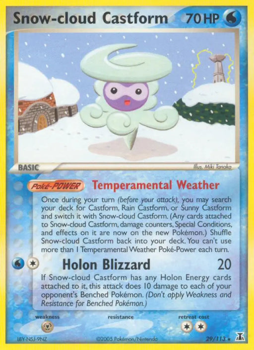 Snow-cloud Castform (29/113) [EX: Delta Species] - Pokemon Single