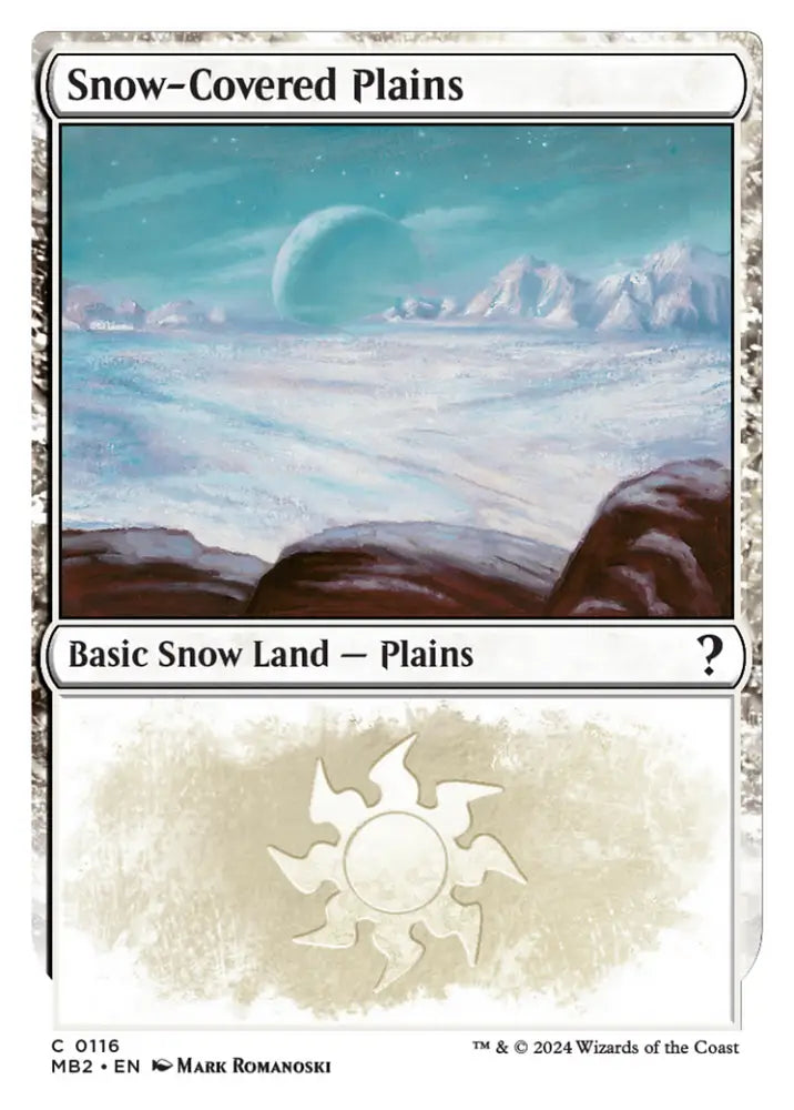 Snow-Covered Plains (White Border) [Mystery Booster 2] - MTG Single
