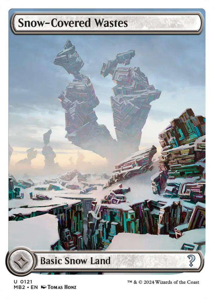 Snow-Covered Wastes (White Border) [Mystery Booster 2] - MTG Single