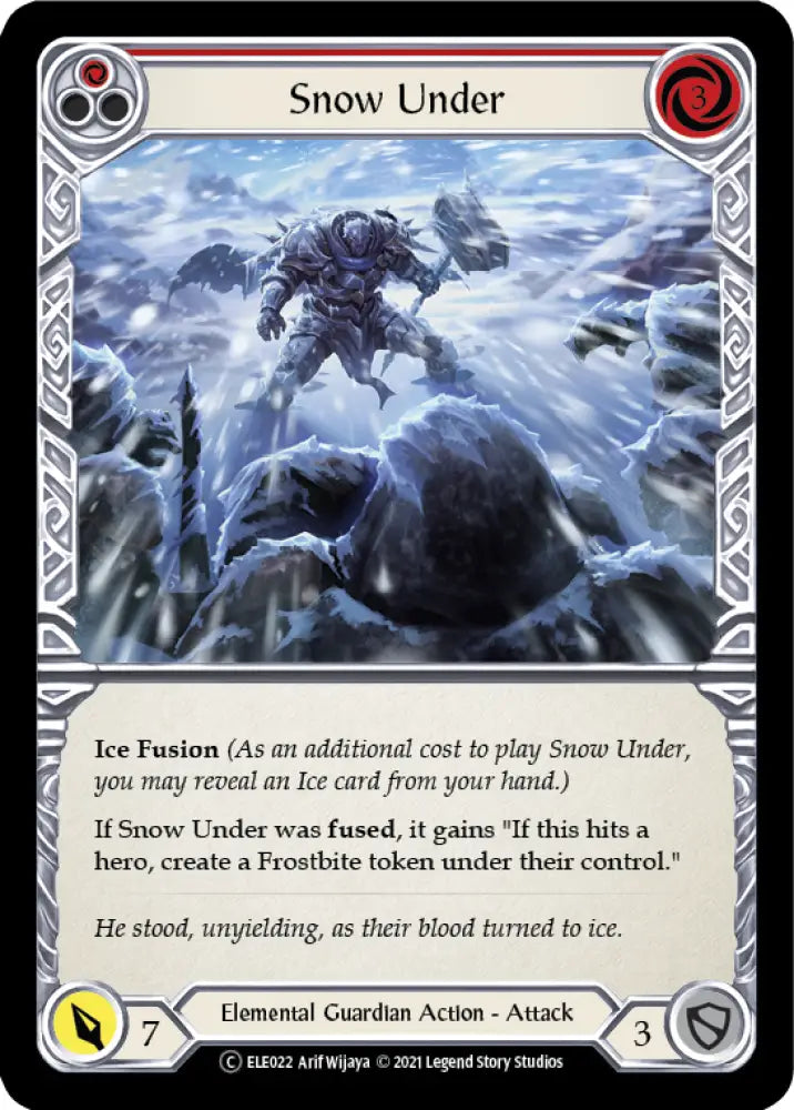 Snow Under (Red) [Tales of Aria Unlimited] Unlimited Rainbow Foil - Flesh And Blood Single