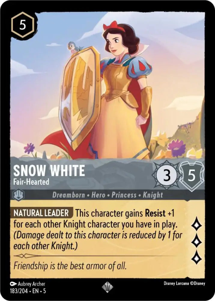 Snow White - Fair-Hearted (183/204) [Shimmering Skies] - Lorcana Single
