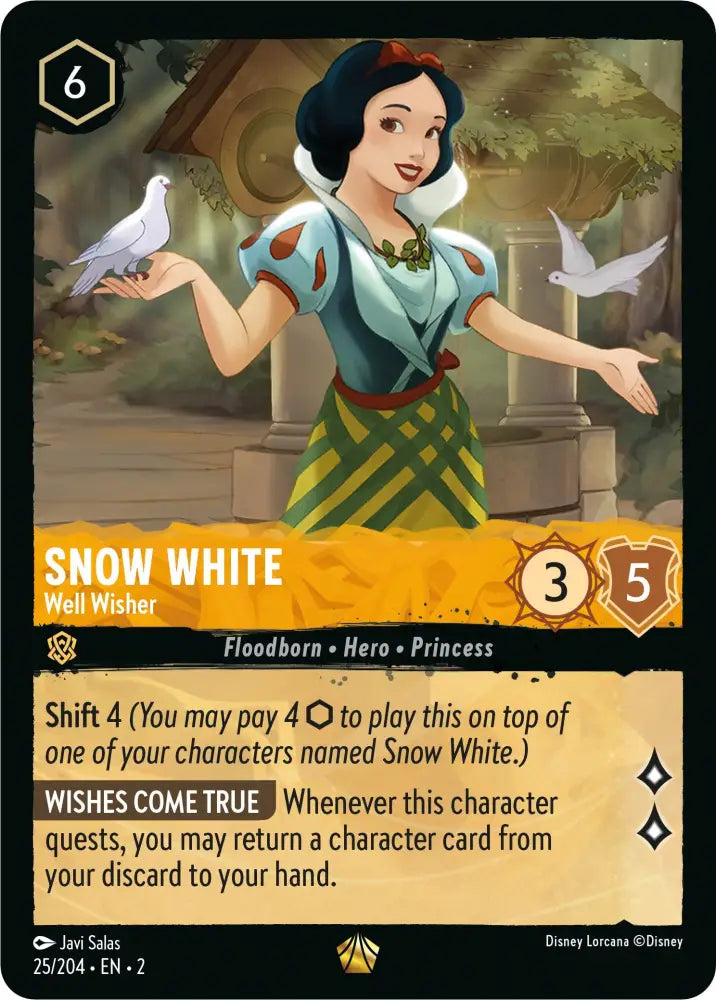 Snow White - Well Wisher (25/204) [Rise of the Floodborn] - Lorcana Single
