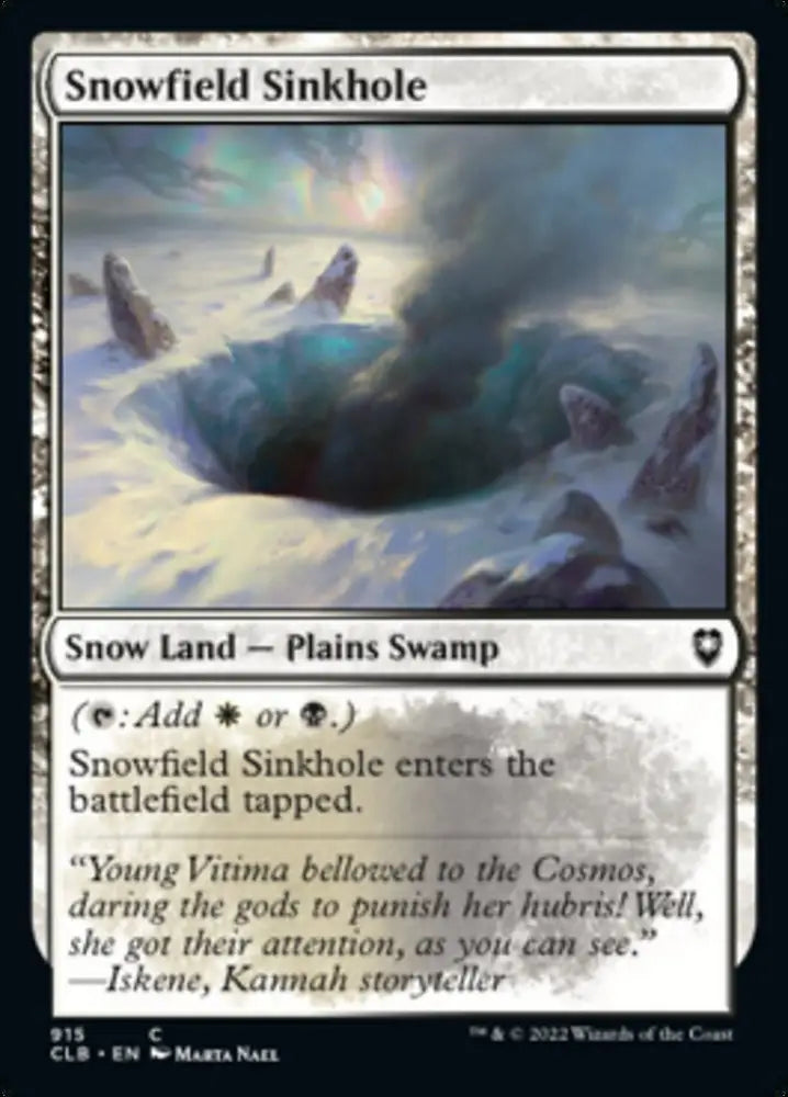 Snowfield Sinkhole [Commander Legends: Battle for Baldur’s Gate] - MTG Single
