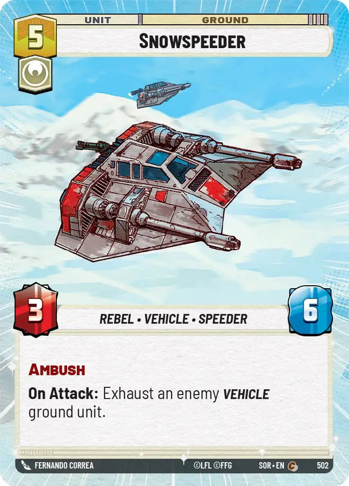 Snowspeeder (Hyperspace) (502) [Spark of Rebellion] - Star Wars: Unlimited Single