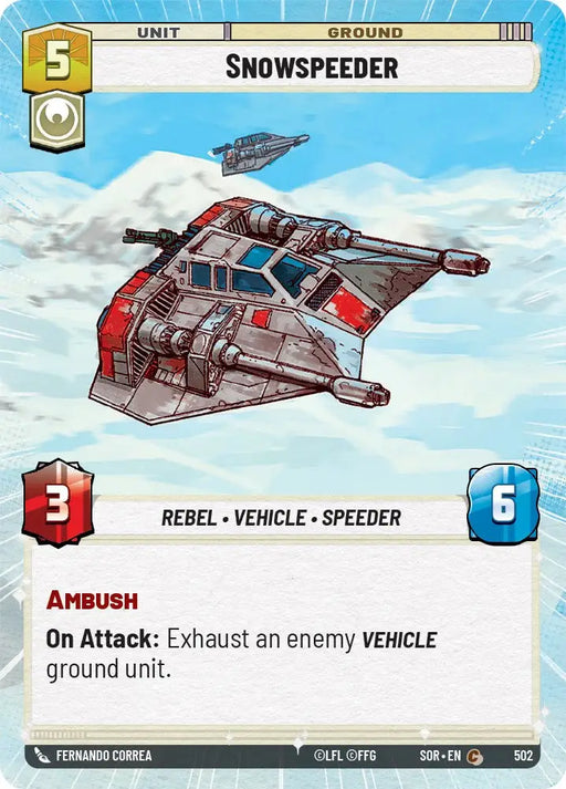 Snowspeeder (Hyperspace) (502) [Spark of Rebellion] - Star Wars: Unlimited Single