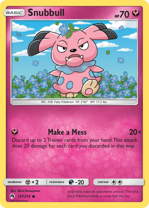 Snubbull (137/214) [Sun & Moon: Lost Thunder] - Pokemon Single