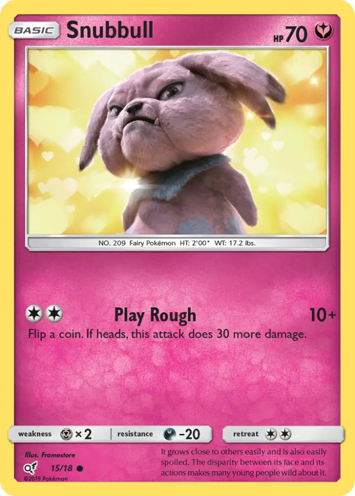 Snubbull (15/18) [Sun & Moon: Detective Pikachu] - Pokemon Single