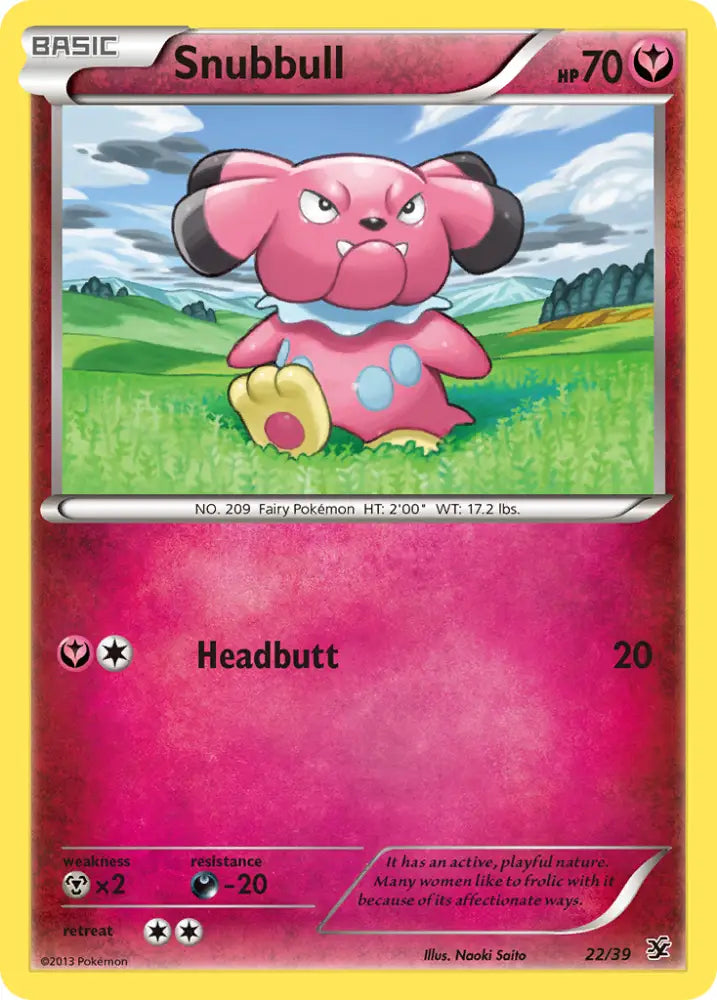 Snubbull (22/39) [XY: Kalos Starter Set] - Pokemon Single
