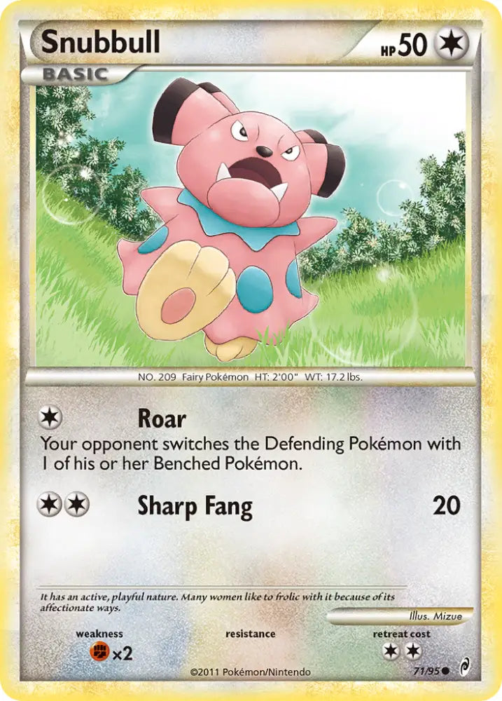 Snubbull (71/95) [HeartGold & SoulSilver: Call of Legends] - Pokemon Single