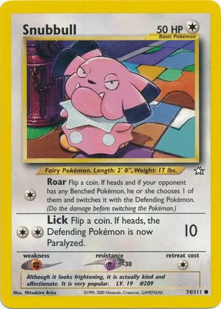 Snubbull (74/111) [Neo Genesis Unlimited] - Pokemon Single