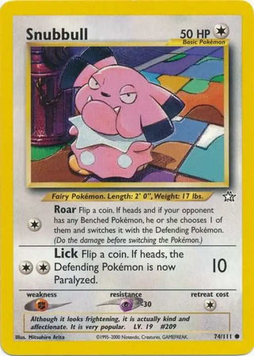 Snubbull (74/111) [Neo Genesis Unlimited] - Pokemon Single