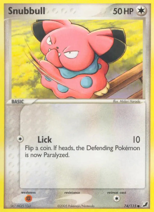 Snubbull (74/115) [EX: Unseen Forces] - Pokemon Single