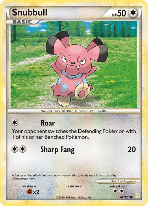 Snubbull (82/123) [HeartGold & SoulSilver: Base Set] - Pokemon Single