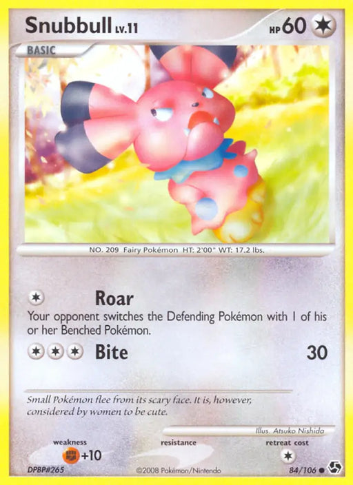Snubbull (84/106) [Diamond & Pearl: Great Encounters] - Pokemon Single