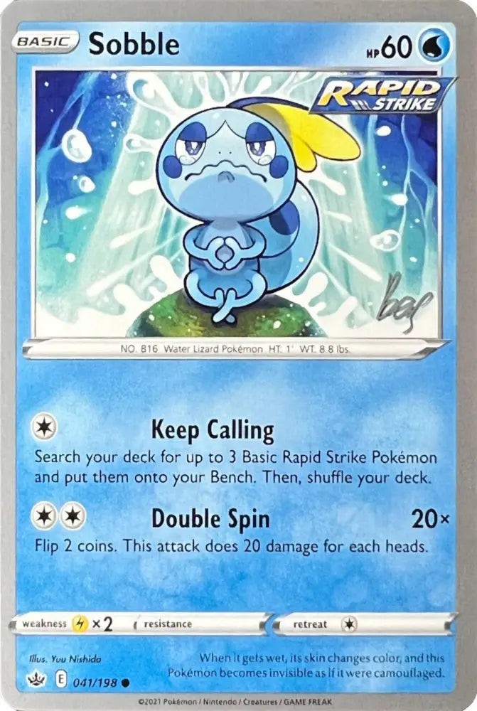Sobble (041/198) (Cheryl Again - Sebastian Lashmet) [World Championships 2022] - Pokemon Single