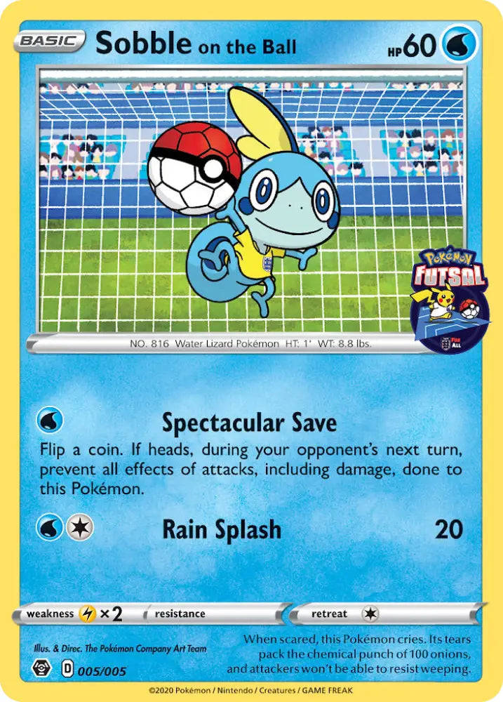 Sobble on the Ball (005/005) [Pokemon Futsal Collection] - Pokemon Single