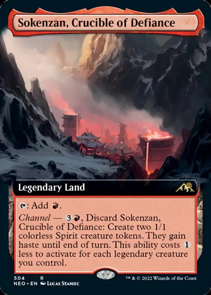 Sokenzan Crucible of Defiance (Extended Art) [Kamigawa: Neon Dynasty] - MTG Single
