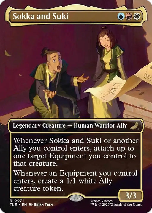 Sokka and Suki (Borderless) (71) [Avatar: The Last Airbender: Eternal-Legal]