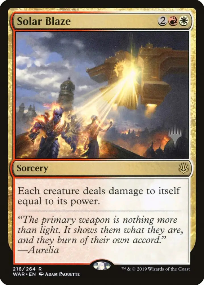 Solar Blaze (Promo Pack) [War of the Spark Promos] - MTG Single