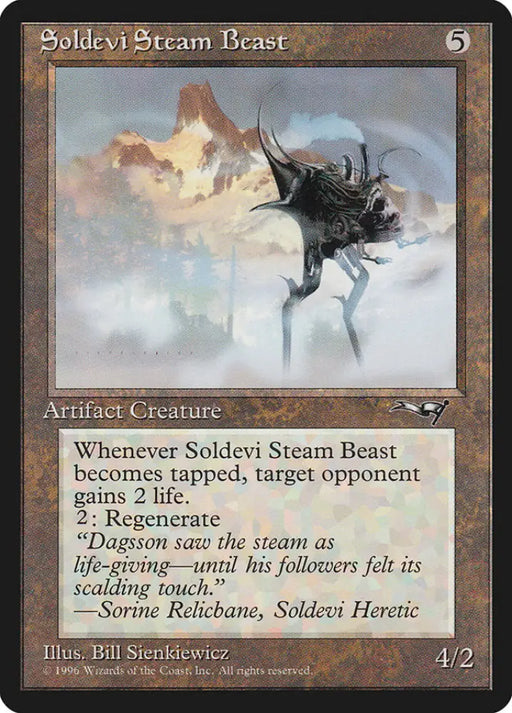 Soldevi Steam Beast (Mountain Background) [Alliances] - MTG Single