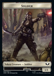 Soldier (003) // Sicarian Infiltrator Double-Sided Token [Warhammer 40,000 Tokens] - MTG Single