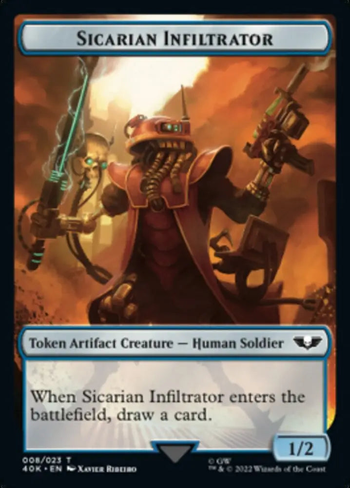 Soldier (003) // Sicarian Infiltrator Double-Sided Token [Warhammer 40,000 Tokens] - MTG Single