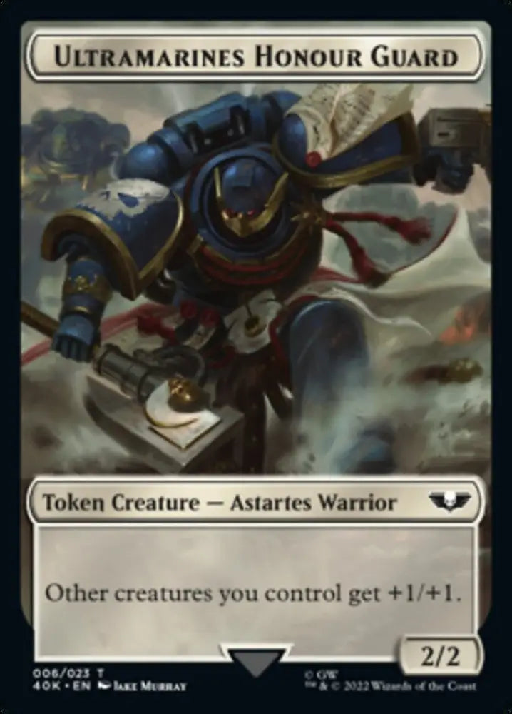 Soldier (003) // Ultramarines Honour Guard Double-Sided Token [Warhammer 40,000 Tokens] - MTG Single