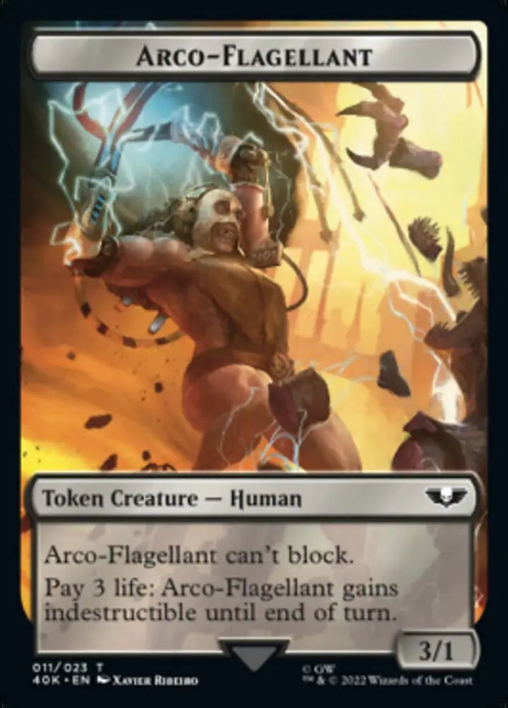 Soldier (004) // Arco-Flagellant Double-Sided Token [Warhammer 40,000 Tokens] - MTG Single