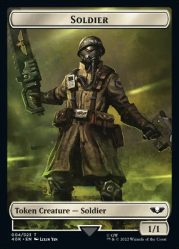 Soldier (004) // Arco-Flagellant Double-Sided Token [Warhammer 40,000 Tokens] - MTG Single