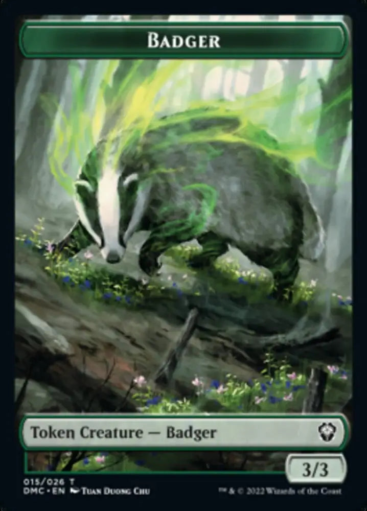 Soldier // Badger Double-Sided Token [Dominaria United Tokens] - MTG Single