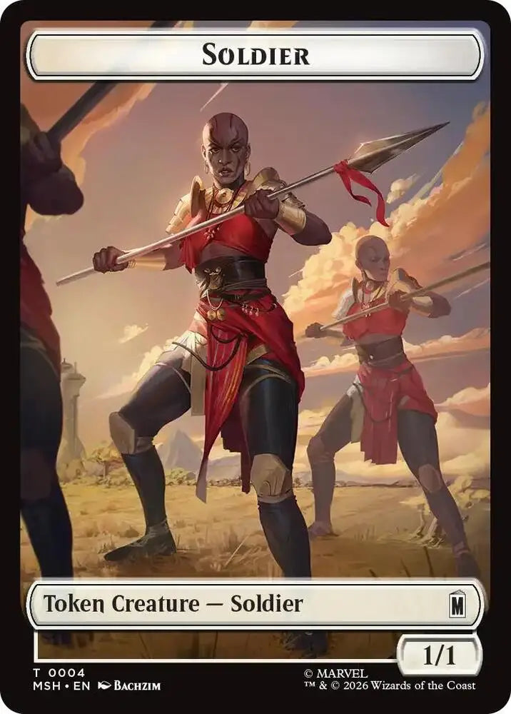 Soldier // Clue Double-Sided Token (004/017) [Marvel Super Heroes]