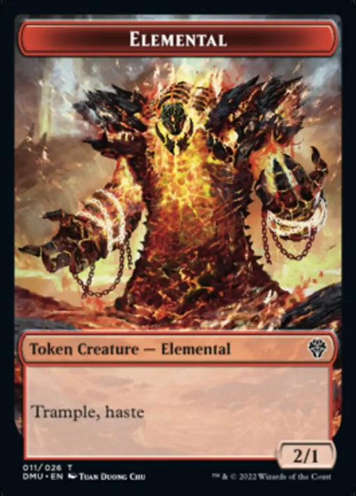 Soldier // Elemental Double-Sided Token [Dominaria United Tokens] - MTG Single