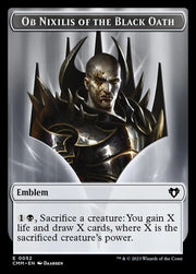 Soldier // Emblem - Ob Nixilis of the Black Oath Double-Sided Token [Commander Masters Tokens] - MTG Single