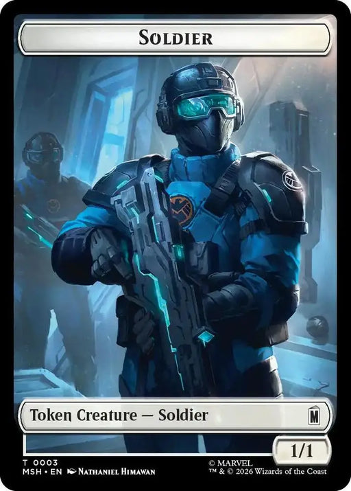 Soldier // Robot Villain Double-Sided Token (3 // 20) [Marvel Super Heroes]