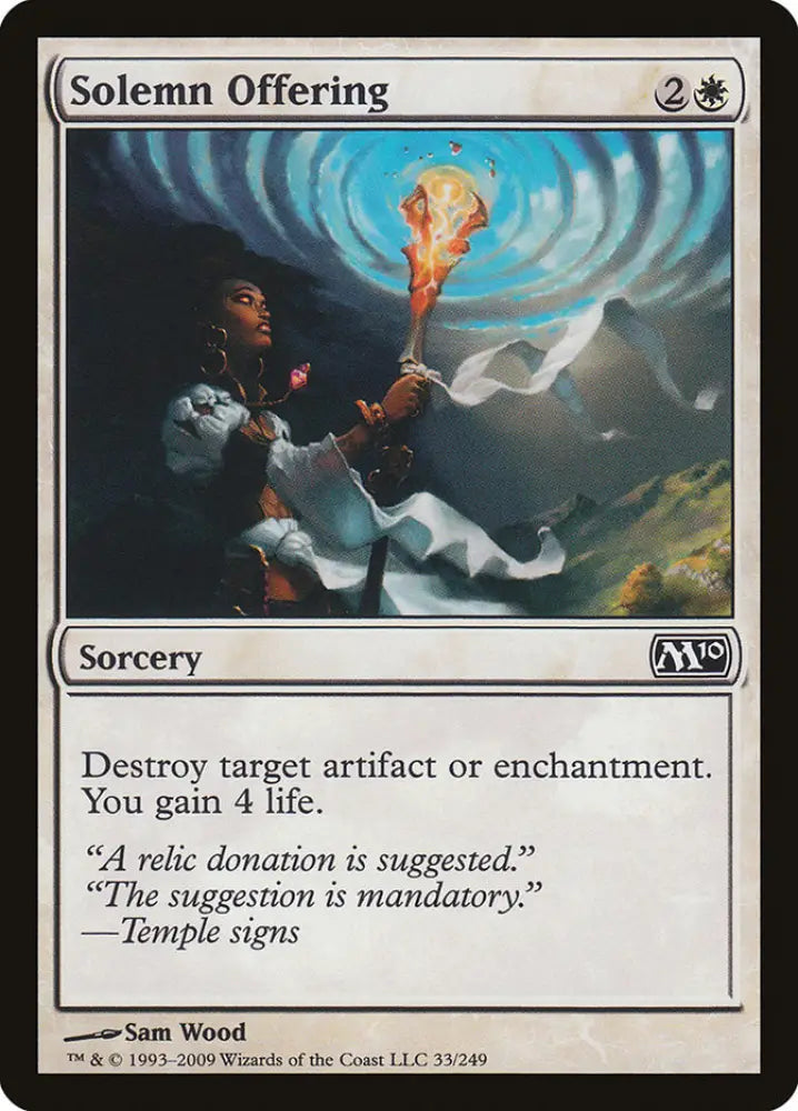 Solemn Offering [Magic 2010] - MTG Single