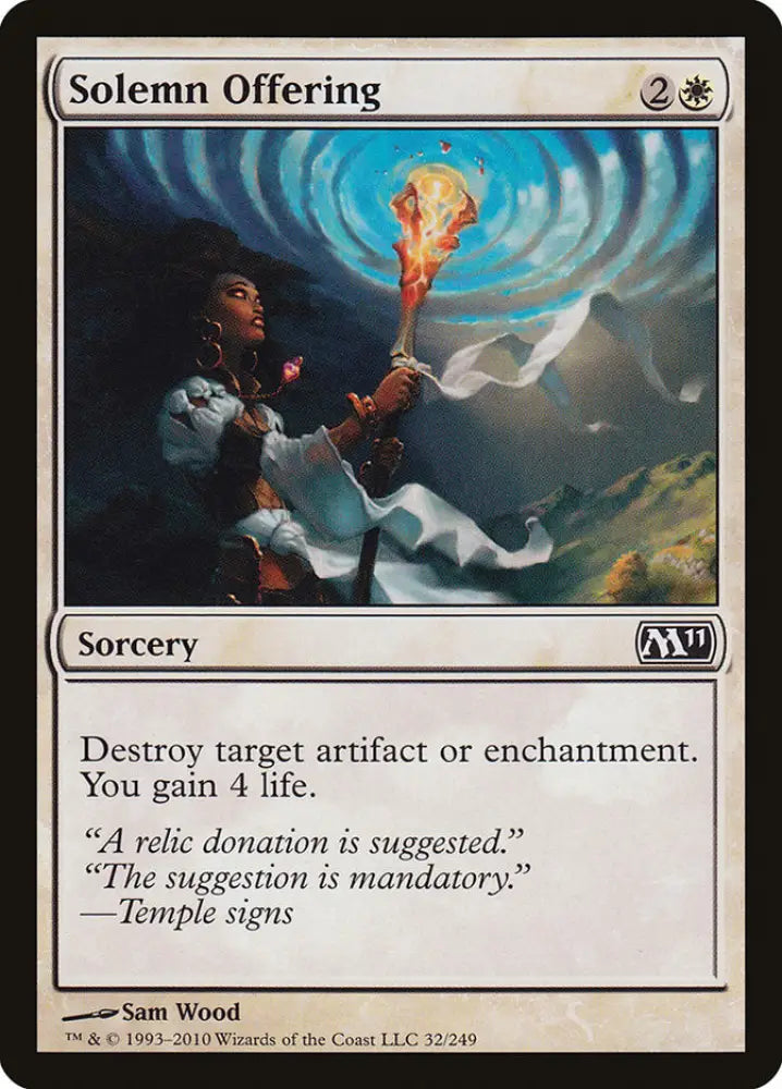 Solemn Offering [Magic 2011] - MTG Single